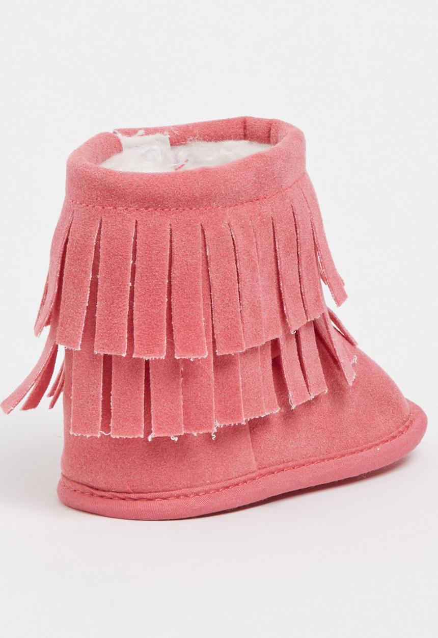 Pop Candy - Fringed Boot Mid Pink