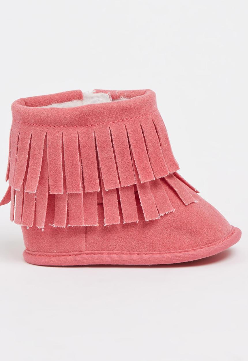 Pop Candy - Fringed Boot Mid Pink