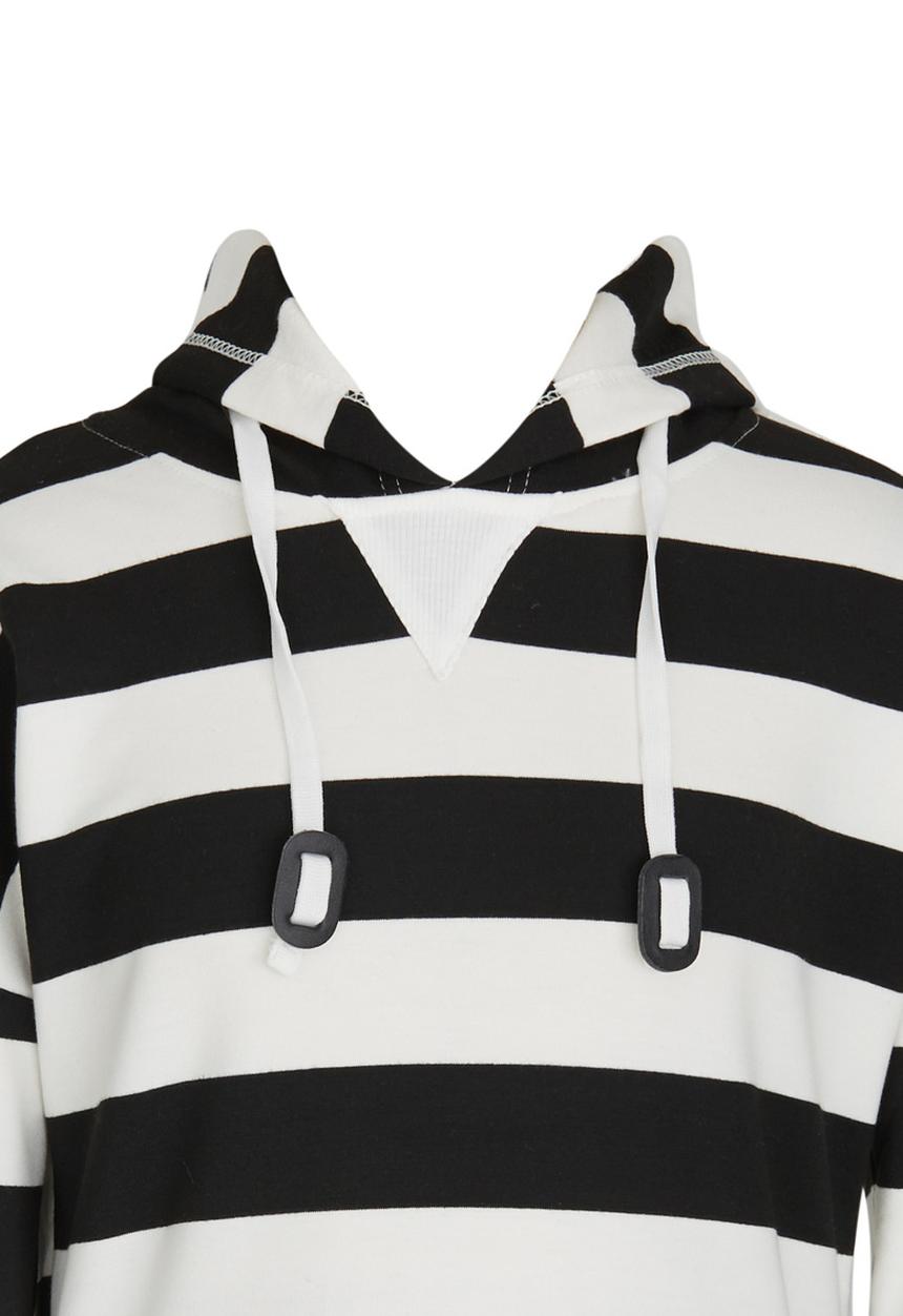 Pop Candy - Hooded Dress Black and White