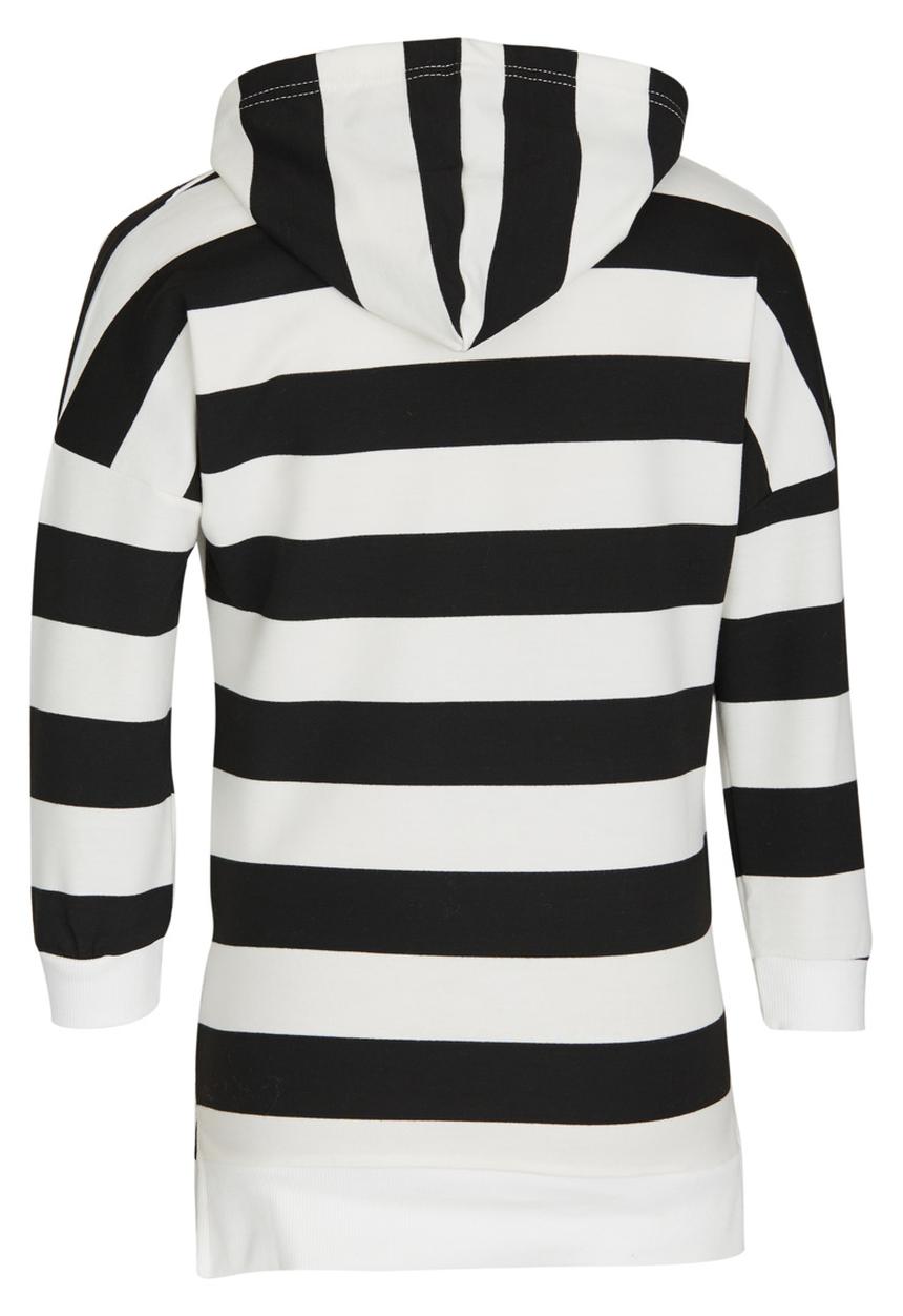 Pop Candy - Hooded Dress Black and White