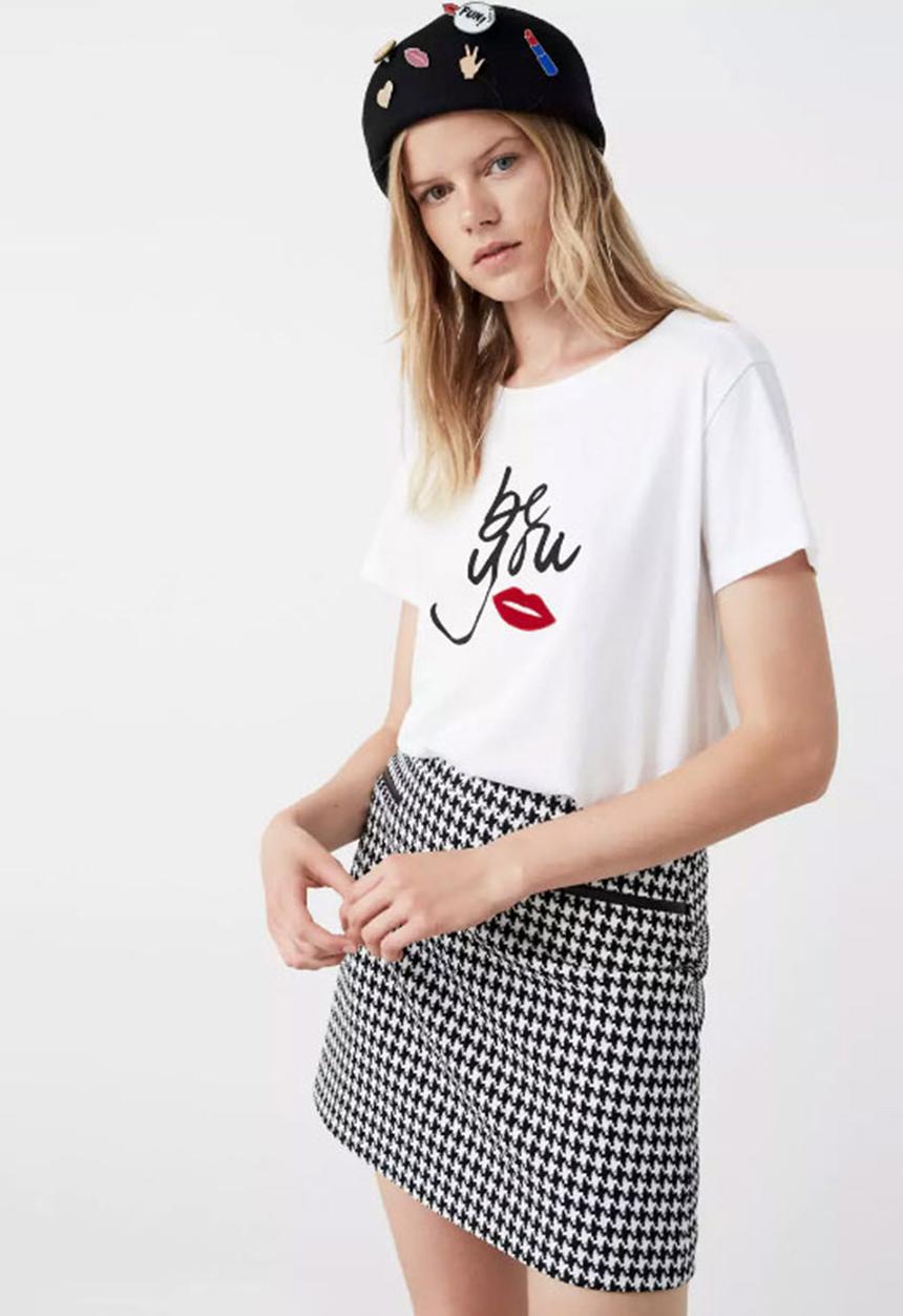 MANGO - Placement Print T-shirt White