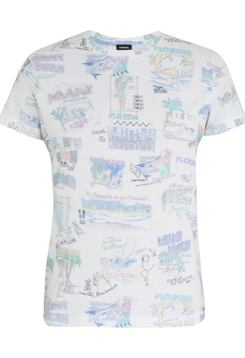 Diesel  - T- Diego - MS Yoko T-Shirt White
