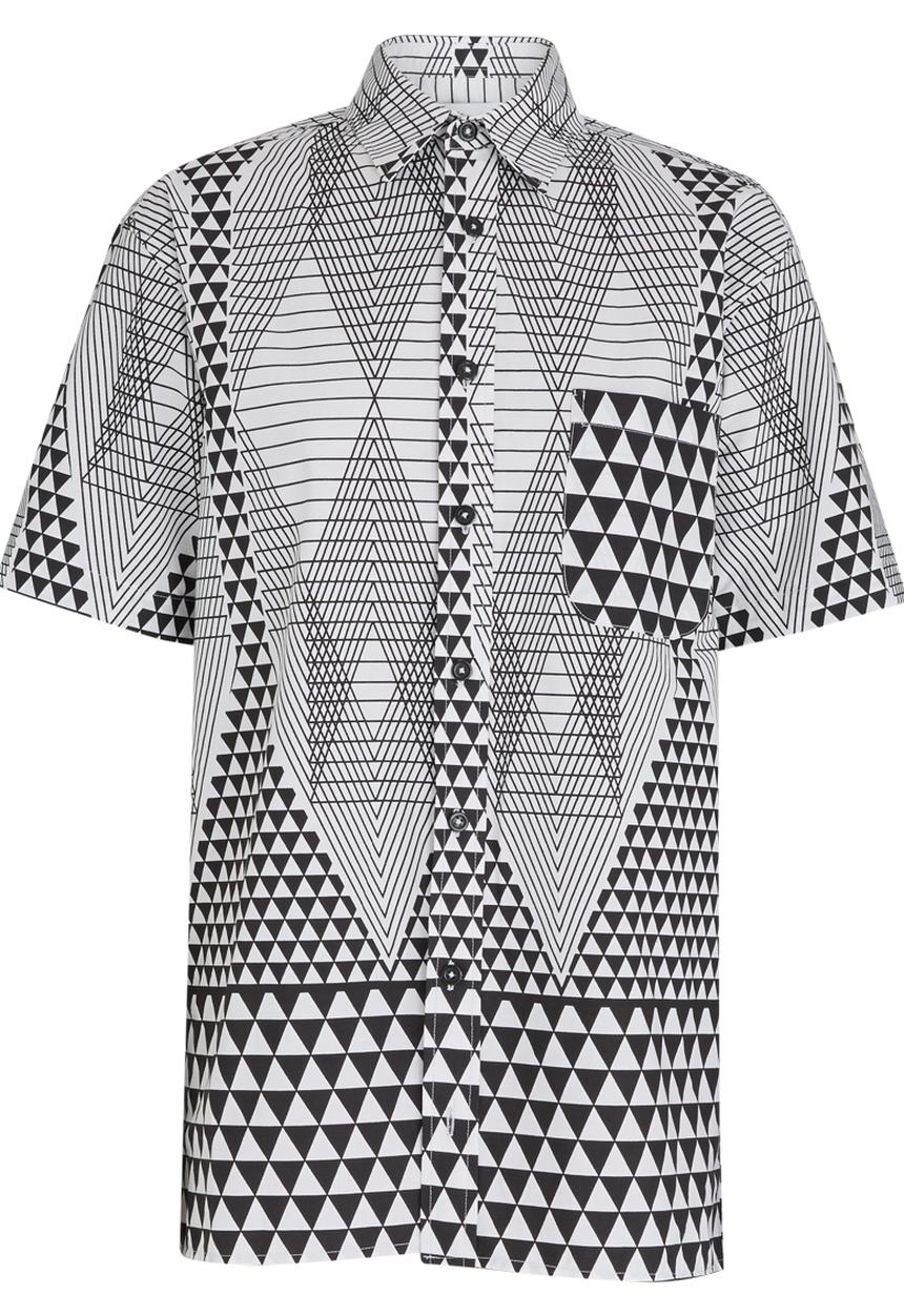 Chulaap - Diamond Print Shirt Black and White