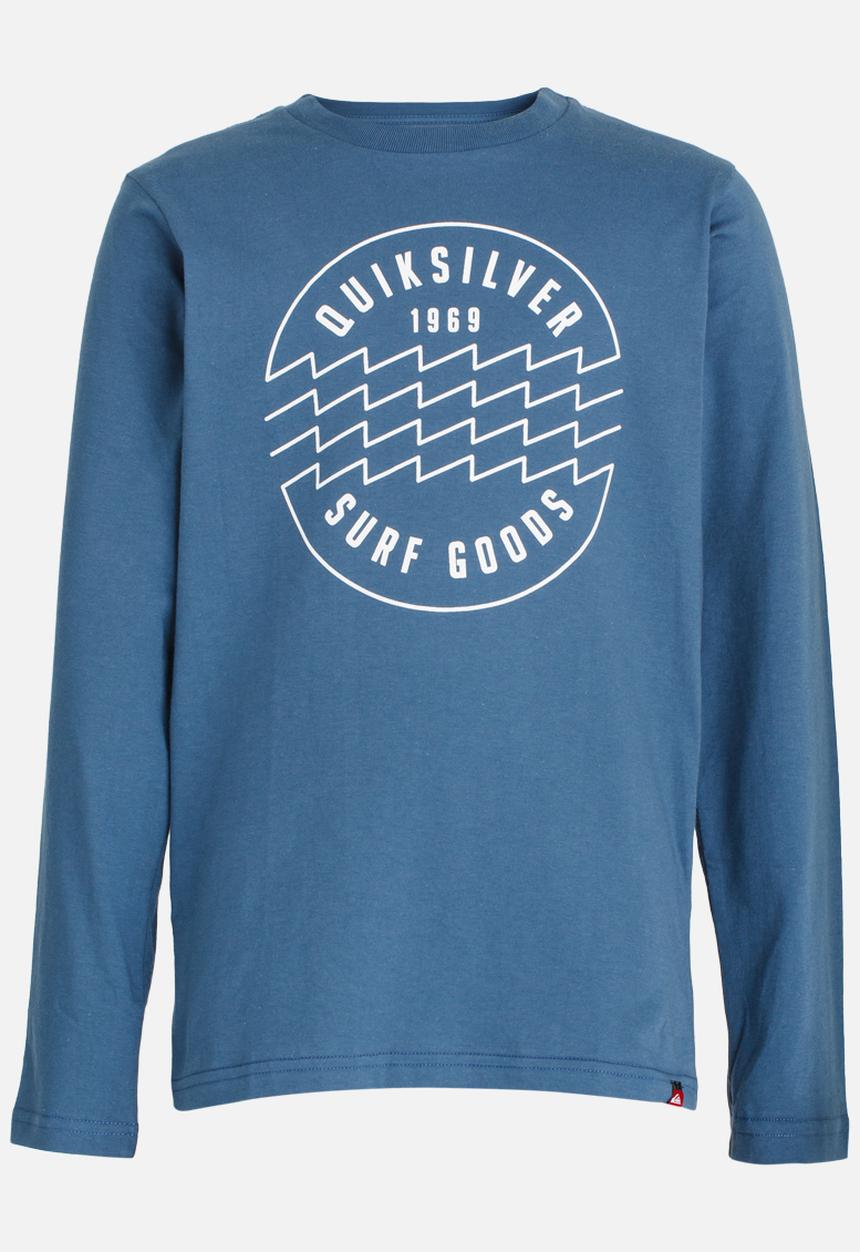 Quiksilver - Punch Waves Long Sleeve Classic Fit Tee Blue