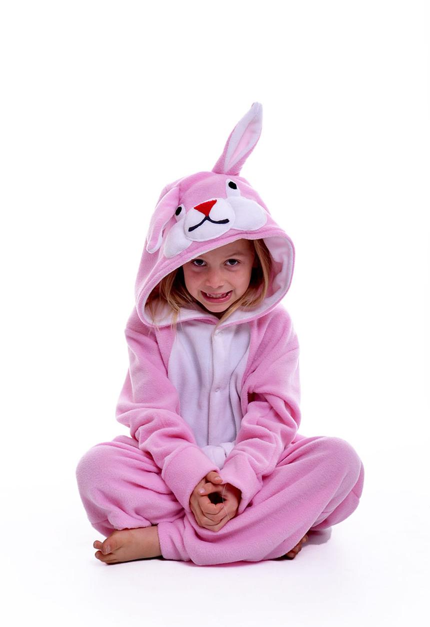 aFREAKa Clothing - Pink Bunny Onesie Mid Pink