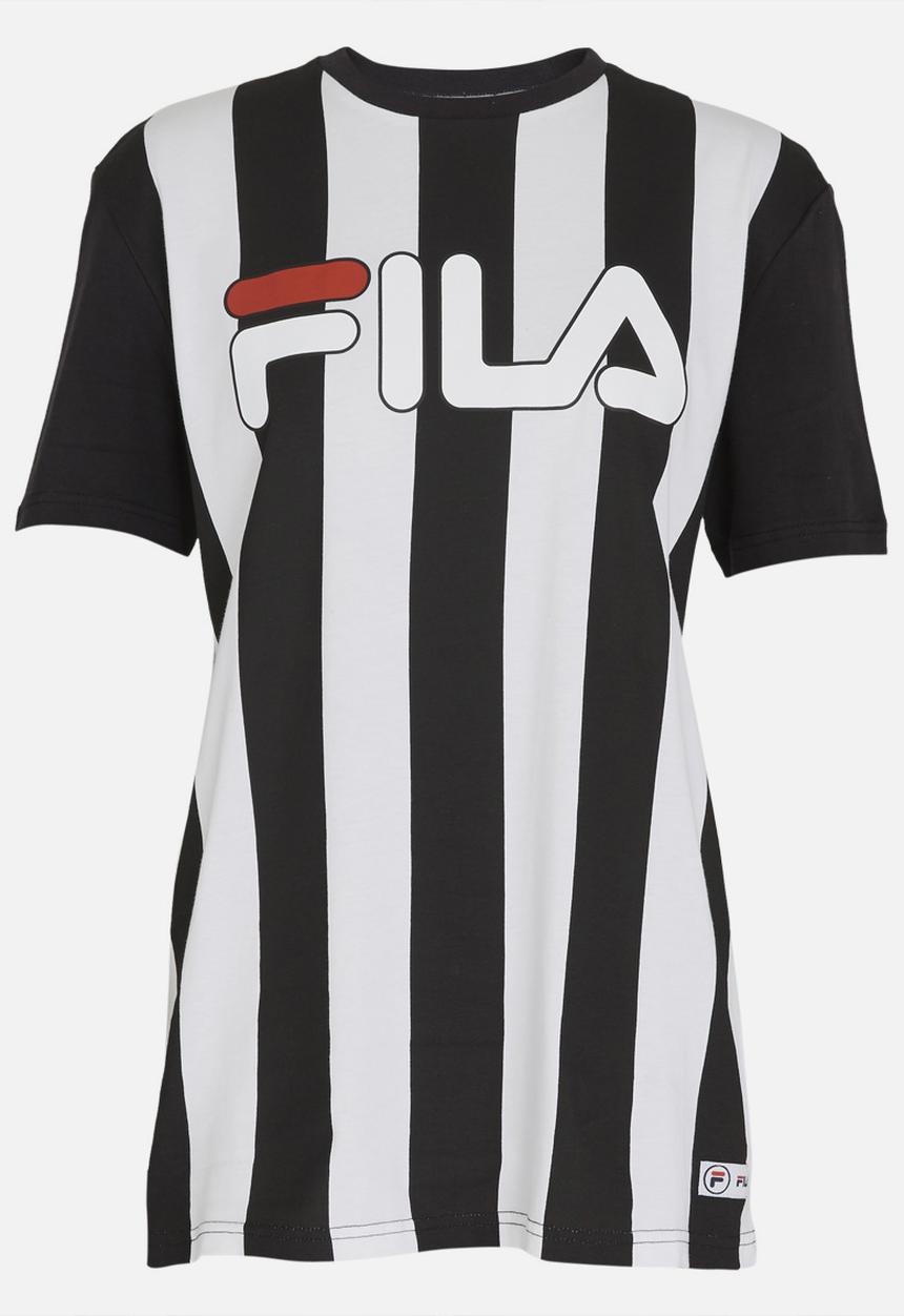 FILA - Curtis Stripe Cotton Tee Black and White