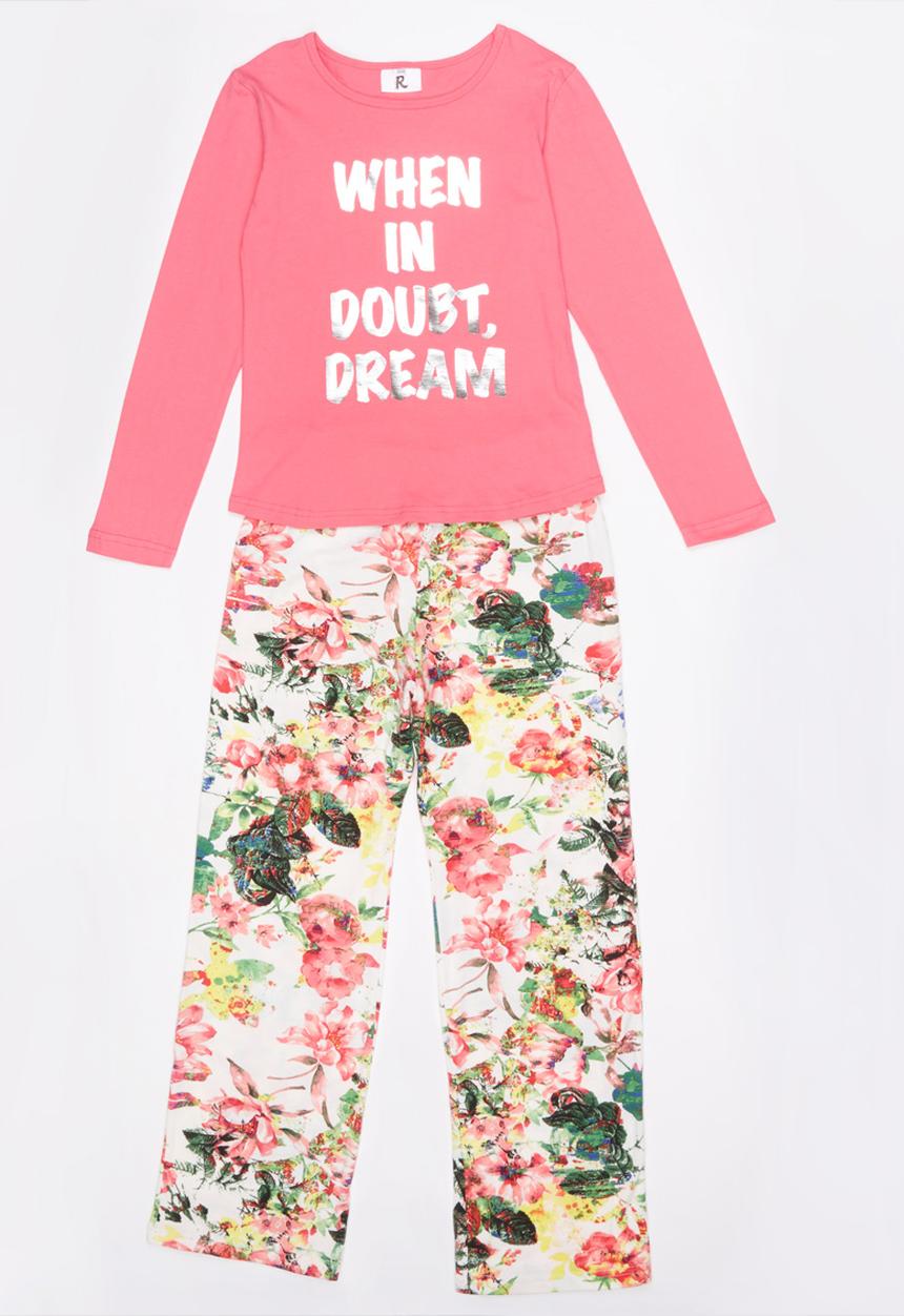 Rebel Republic - When in Doubt Pyjama Set Mid Pink