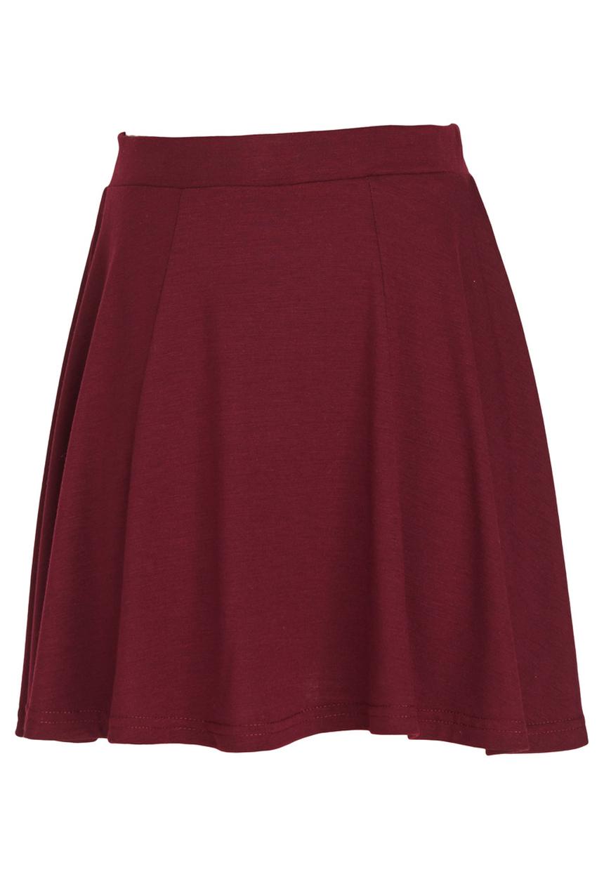 Rebel Republic - Panel Skater Skirt Maroon