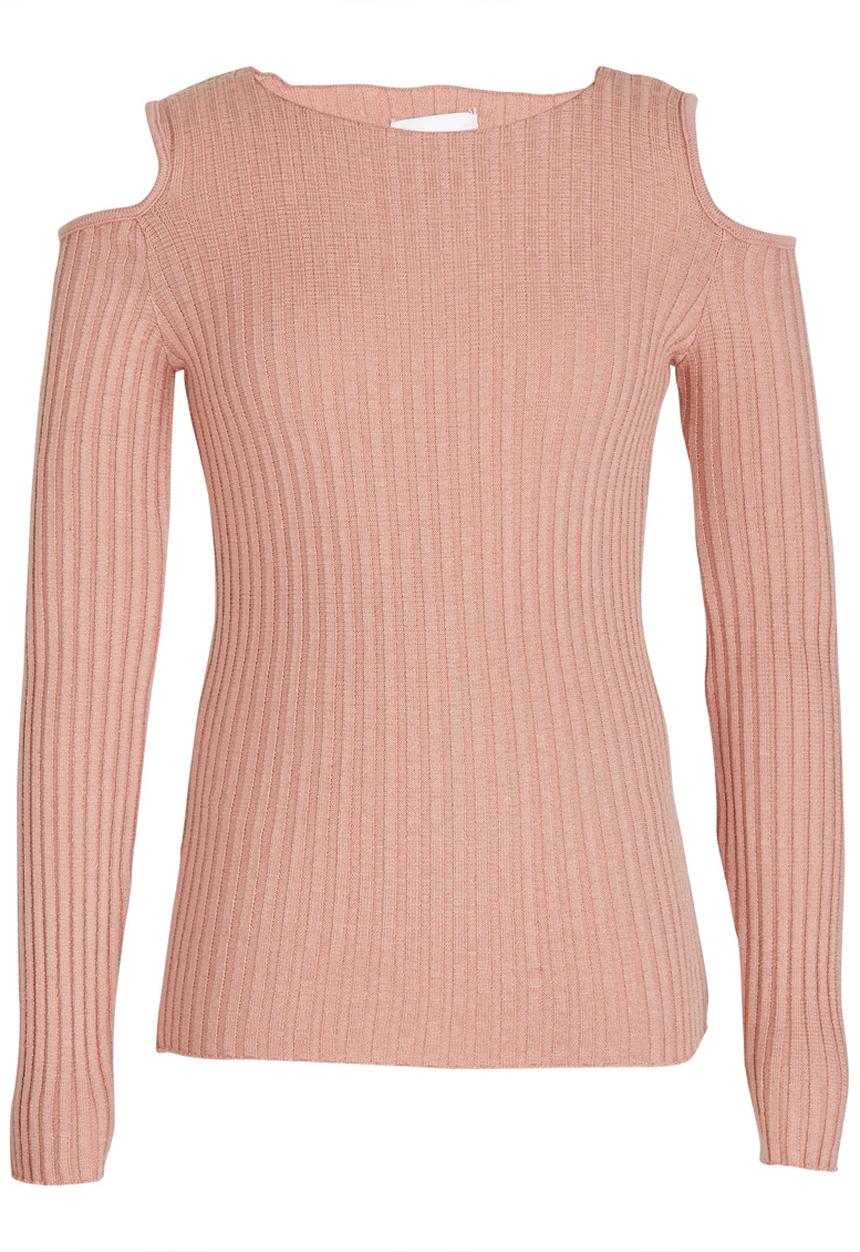 Rebel Republic - Cold Shoulder Knit Mid Pink