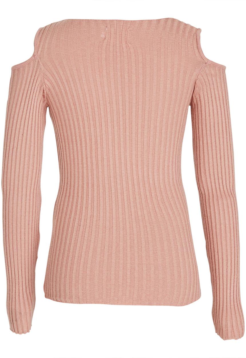 Rebel Republic - Cold Shoulder Knit Mid Pink