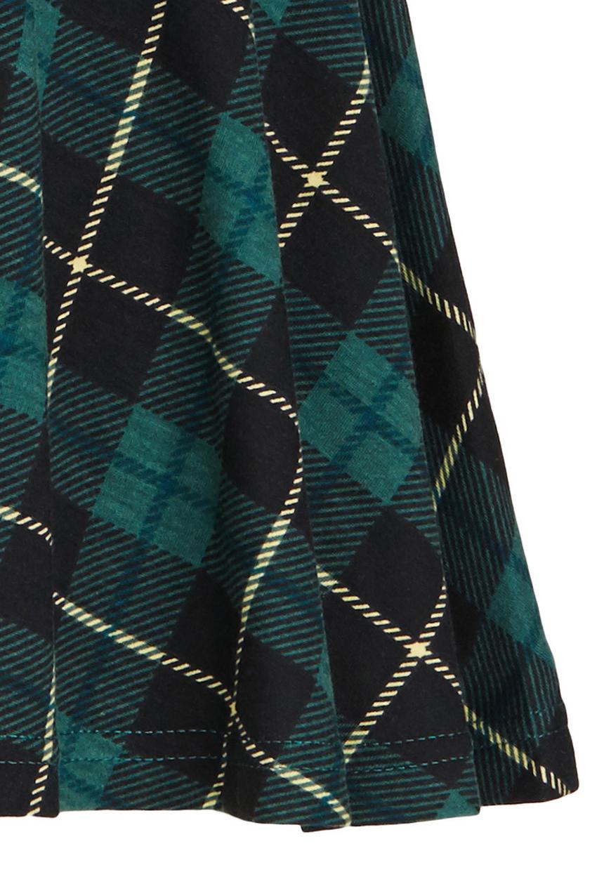 Rebel Republic - Check Skirt Green