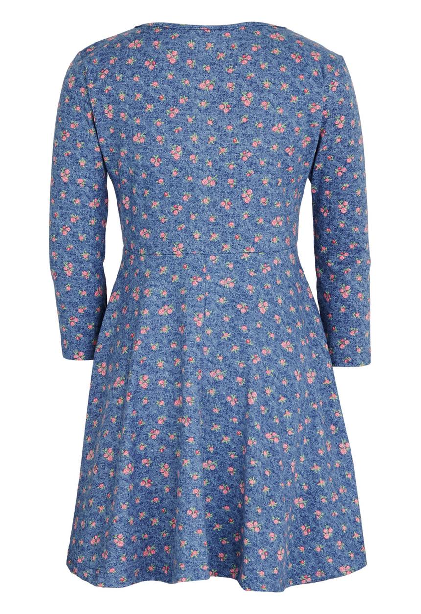 Rebel Republic - 3/4 Fit & Flare Dress Blue