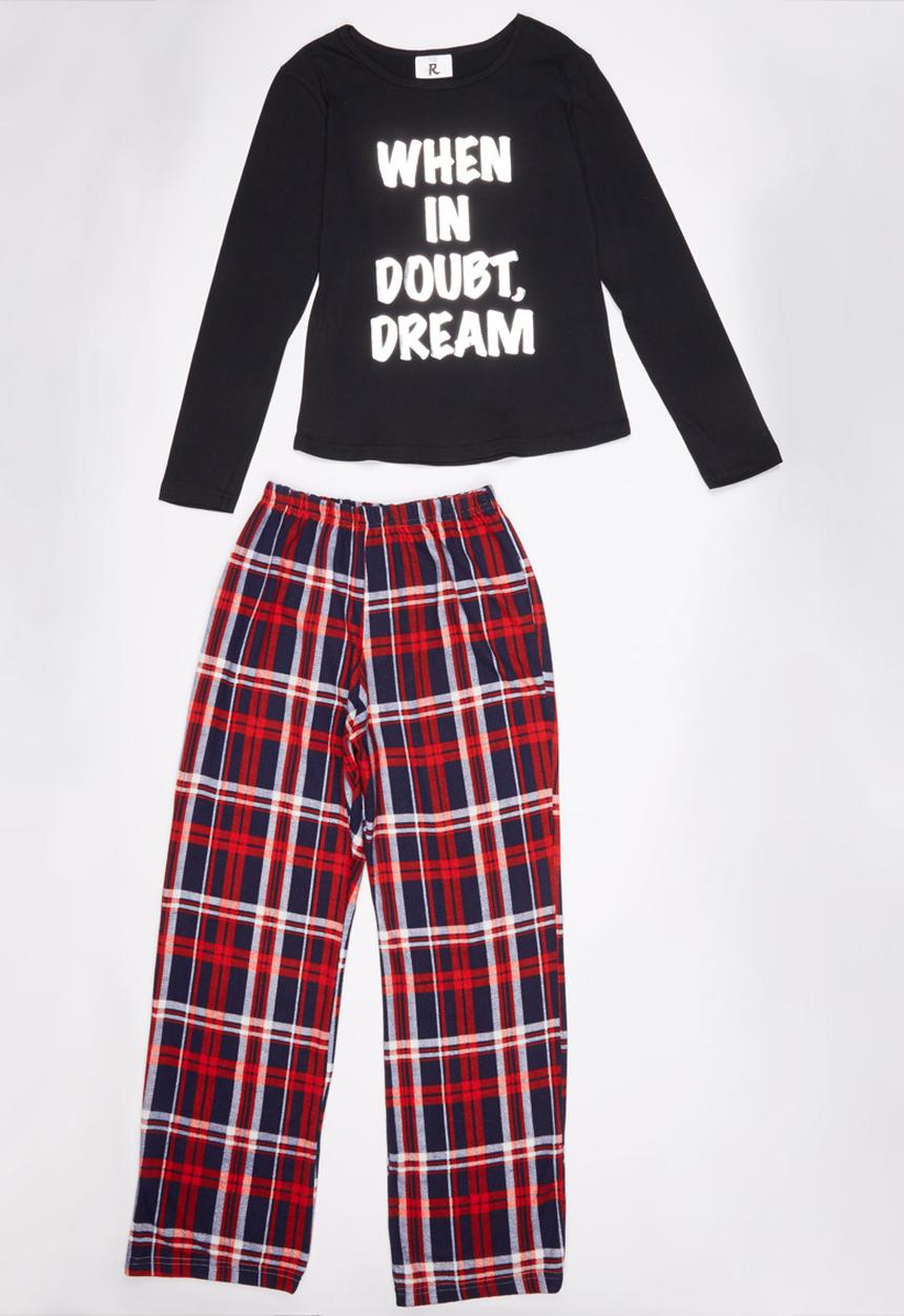 Rebel Republic - When in Doubt Pyjama Set Black