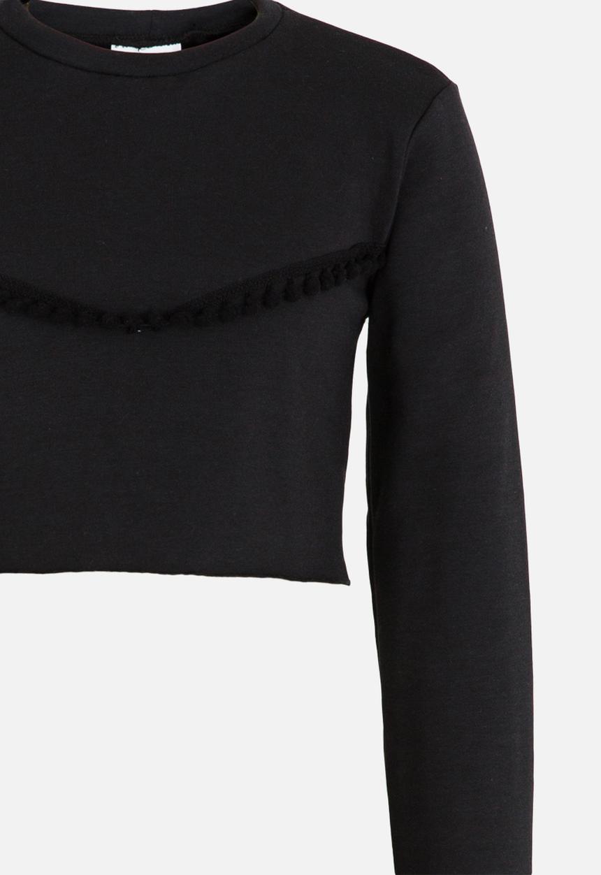 Rebel Republic - Frill Detail Sweater Black