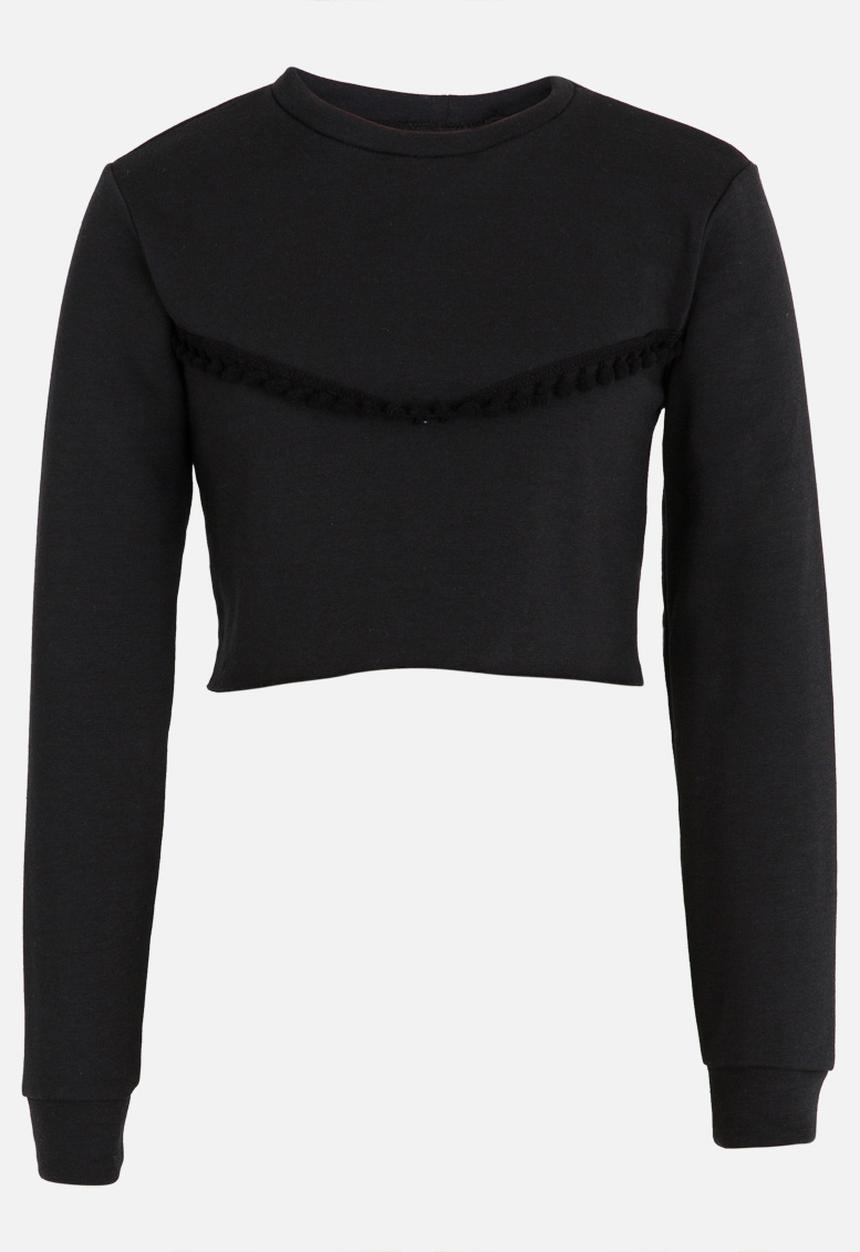 Rebel Republic - Frill Detail Sweater Black