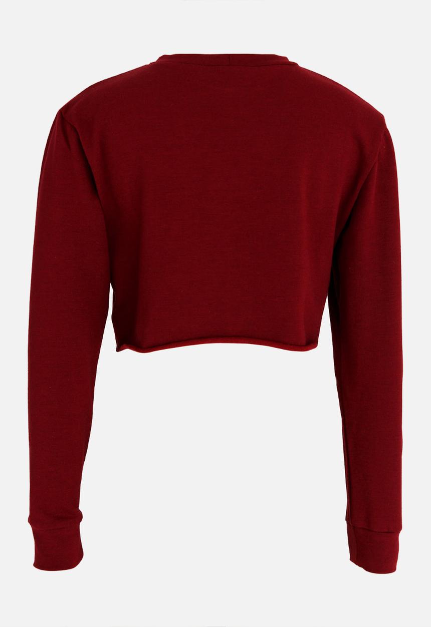 Rebel Republic - Frill Detail Sweater Burgundy