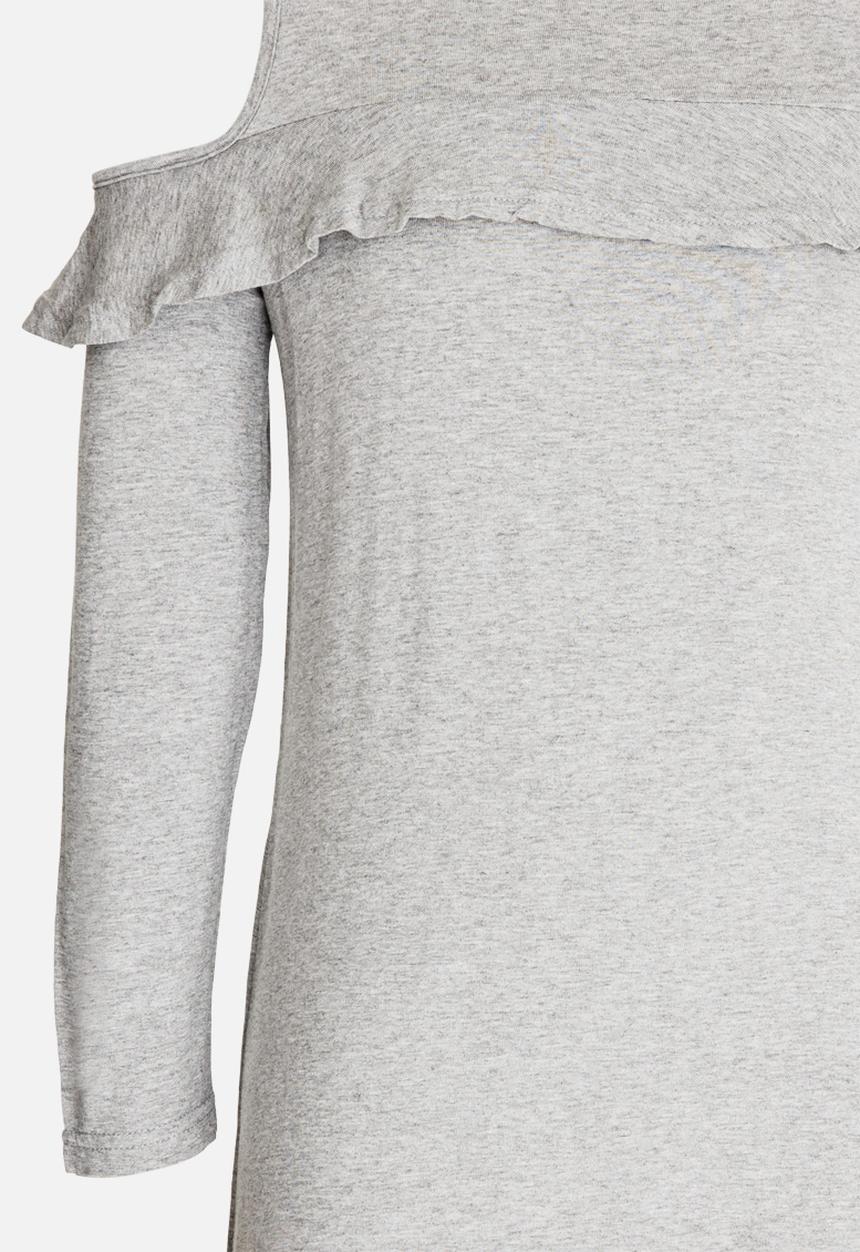 Rebel Republic - Long sleeve cold shoulder dress - grey 