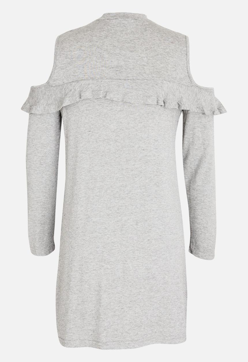 Rebel Republic - Long sleeve cold shoulder dress - grey 