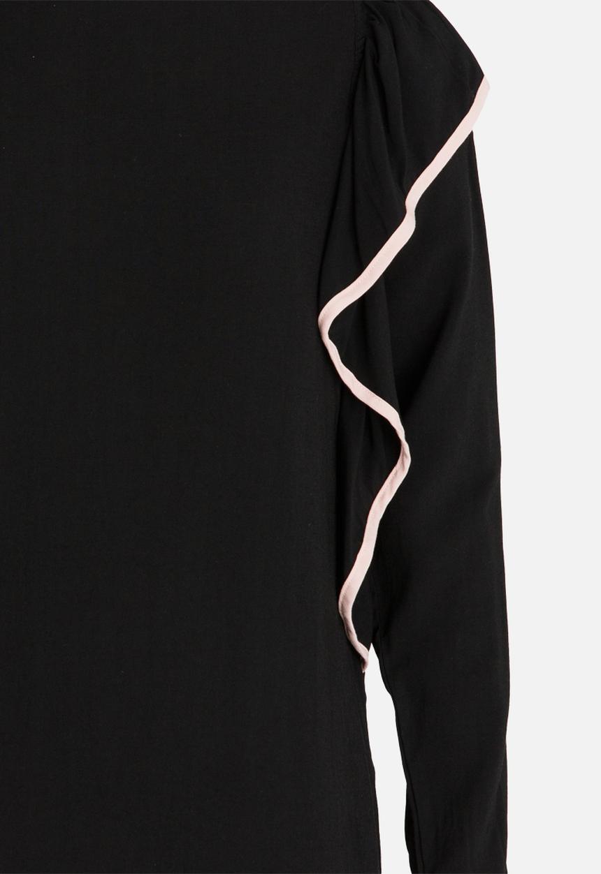 Rebel Republic - Frill Detail Dress Black