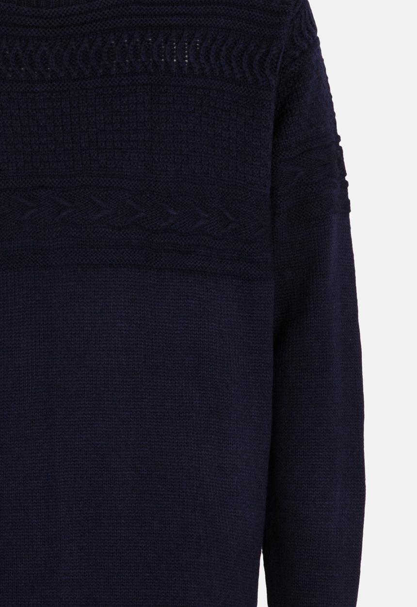 Rebel Republic - Cable Knit Jersey Navy