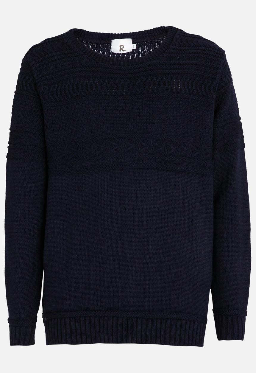 Rebel Republic - Cable Knit Jersey Navy