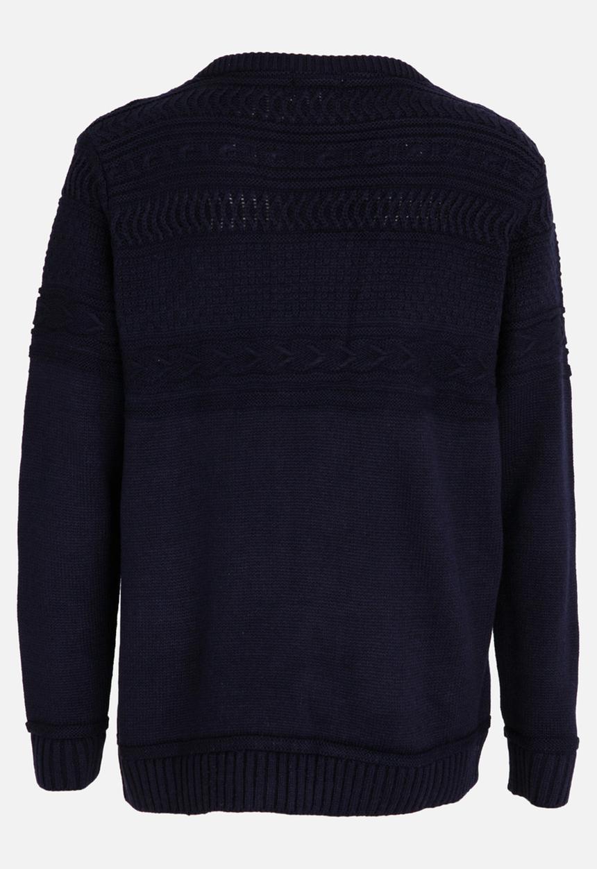 Rebel Republic - Cable Knit Jersey Navy