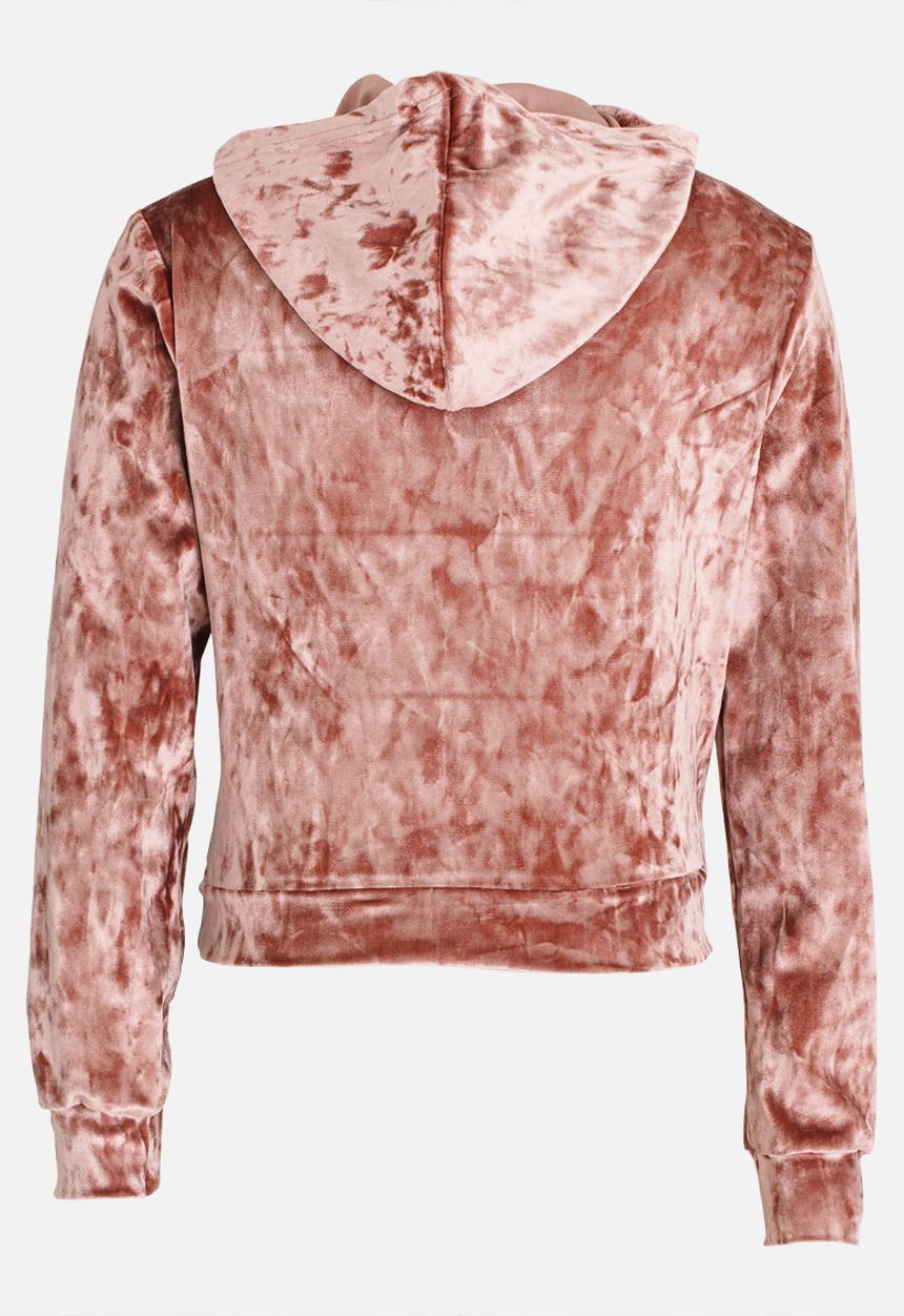 Rebel Republic - Velour Hoodie Pale Pink