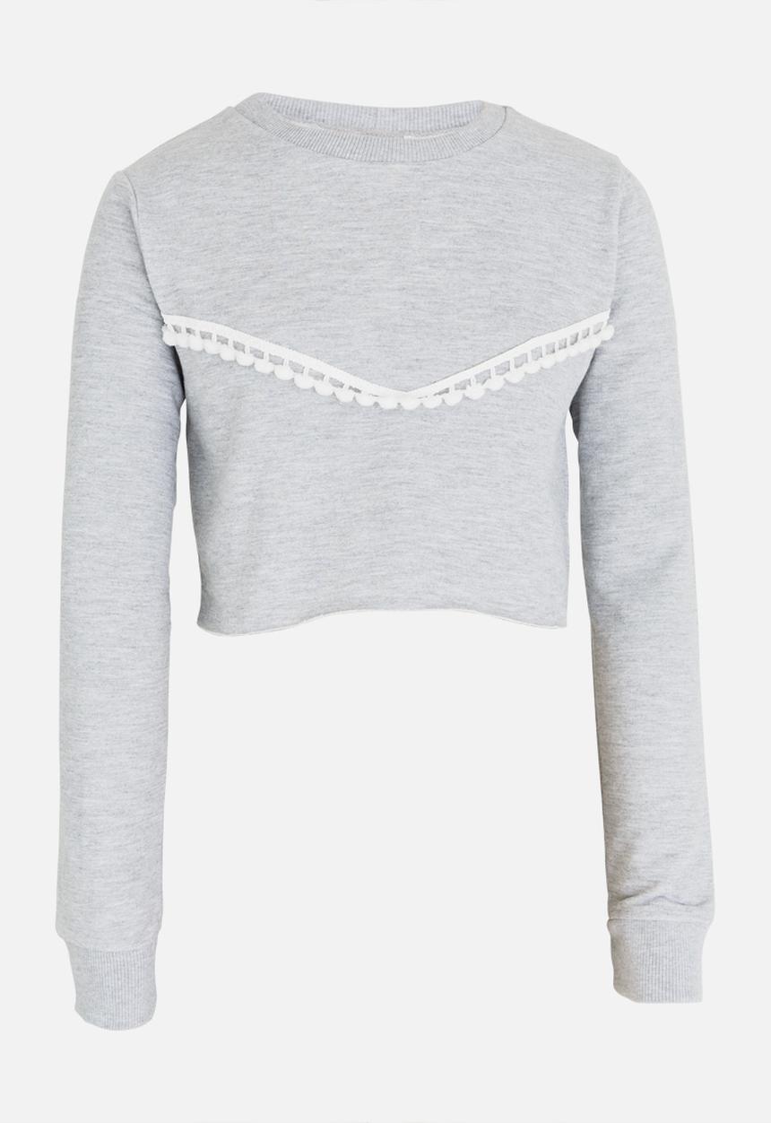 Rebel Republic - Frill Detail Sweater Grey