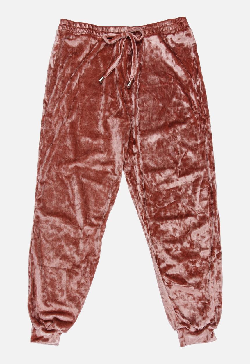 Rebel Republic - Velour Sweat Pants Pale Pink