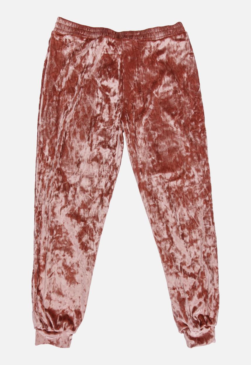 Rebel Republic - Velour Sweat Pants Pale Pink