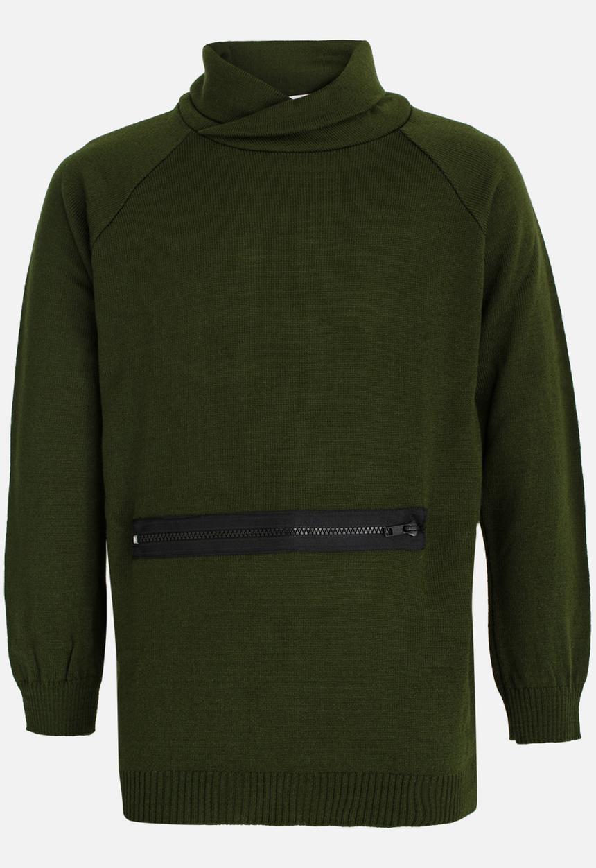 Rebel Republic - Zip Hooded Jersey Khaki Green