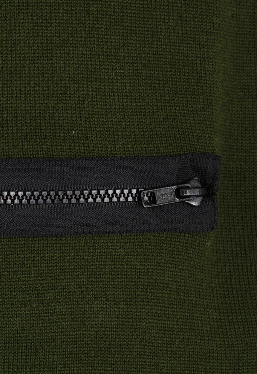 Rebel Republic - Zip Hooded Jersey Khaki Green