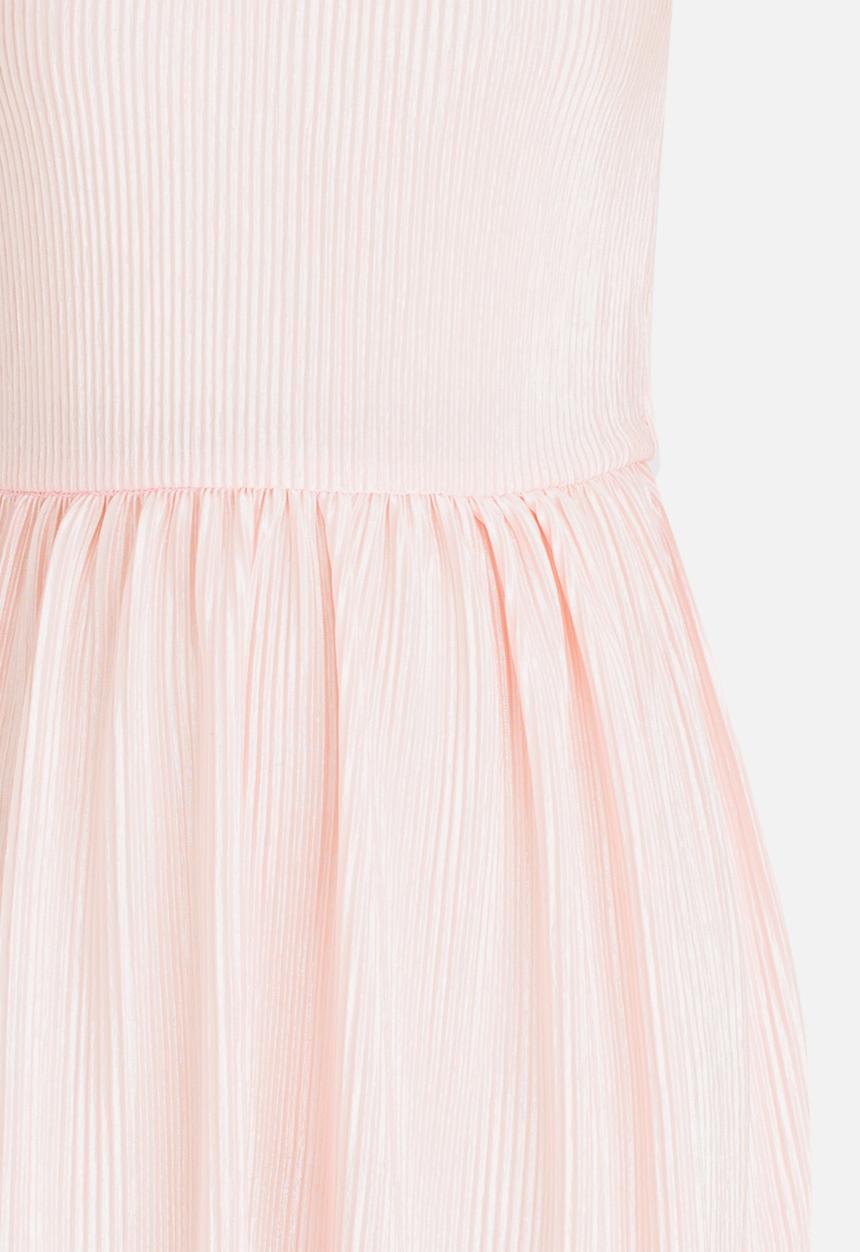 Rebel Republic - Plise Pleated Dress Mid Pink