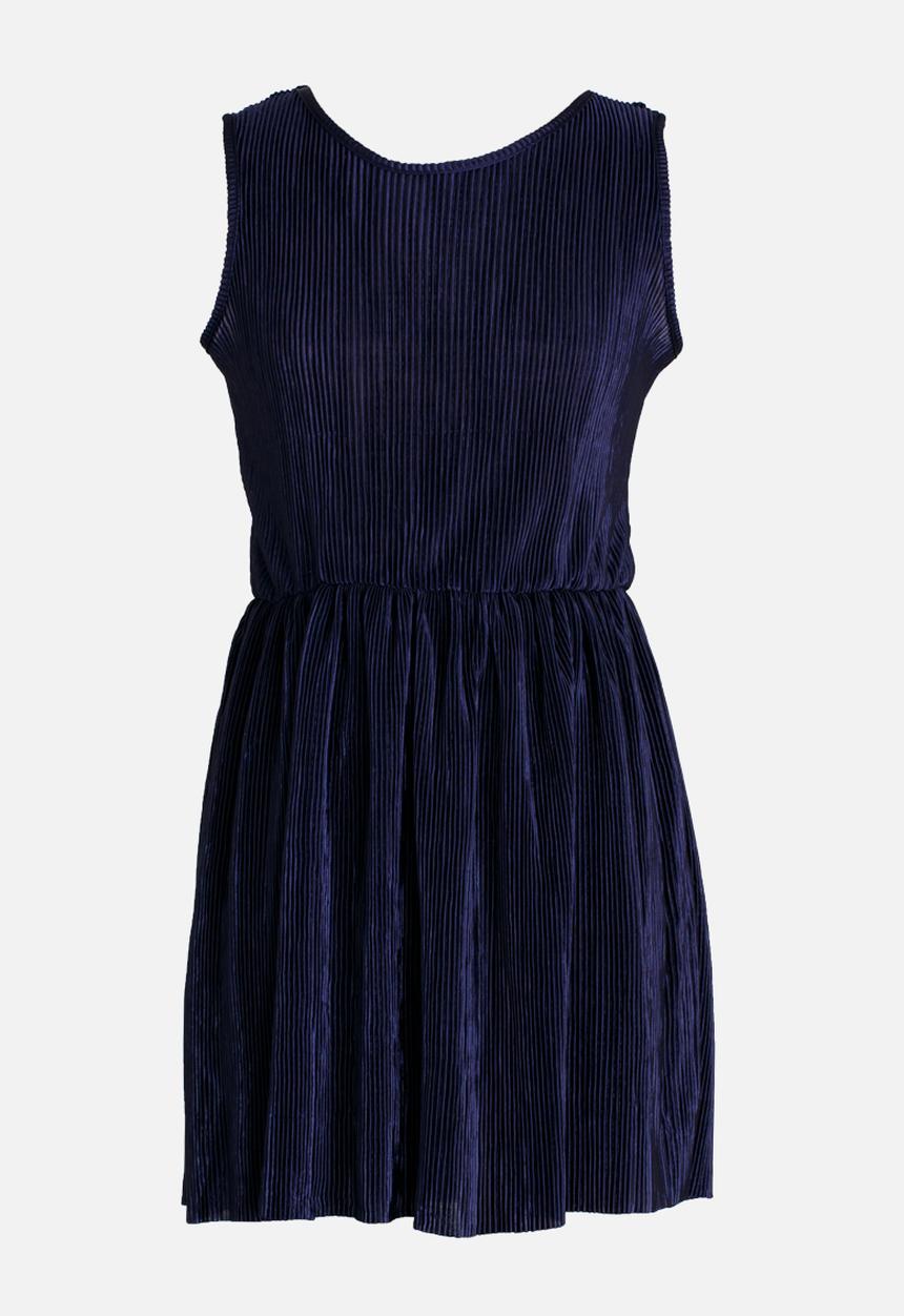 Rebel Republic - Plise Pleated Dress Navy