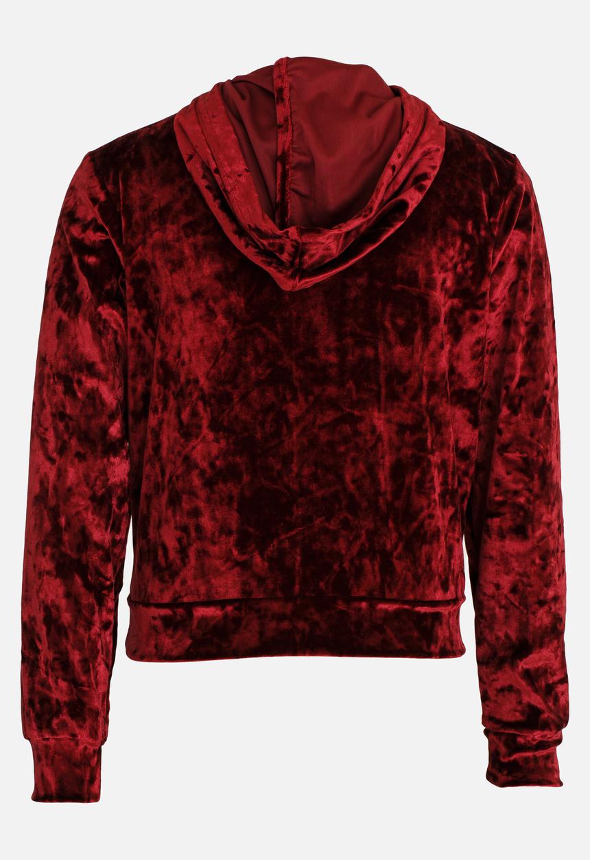 Rebel Republic - Velour Hoodie Burgundy