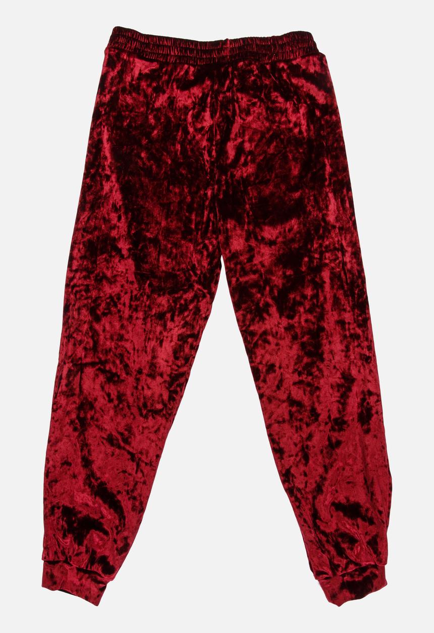 Rebel Republic - Velour Sweat Pants Burgundy