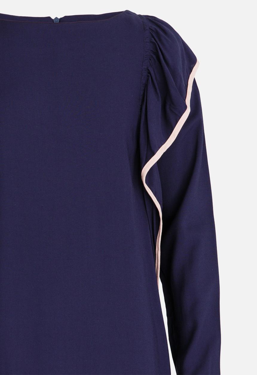 Rebel Republic - Frill Detail Dress Navy