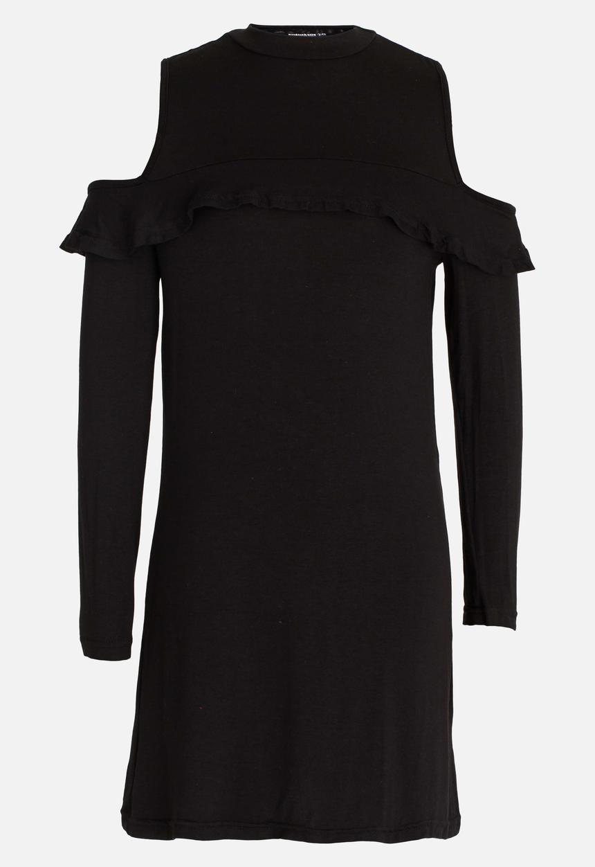 Rebel Republic - Long Sleeve Cold Shoulder Dress Black