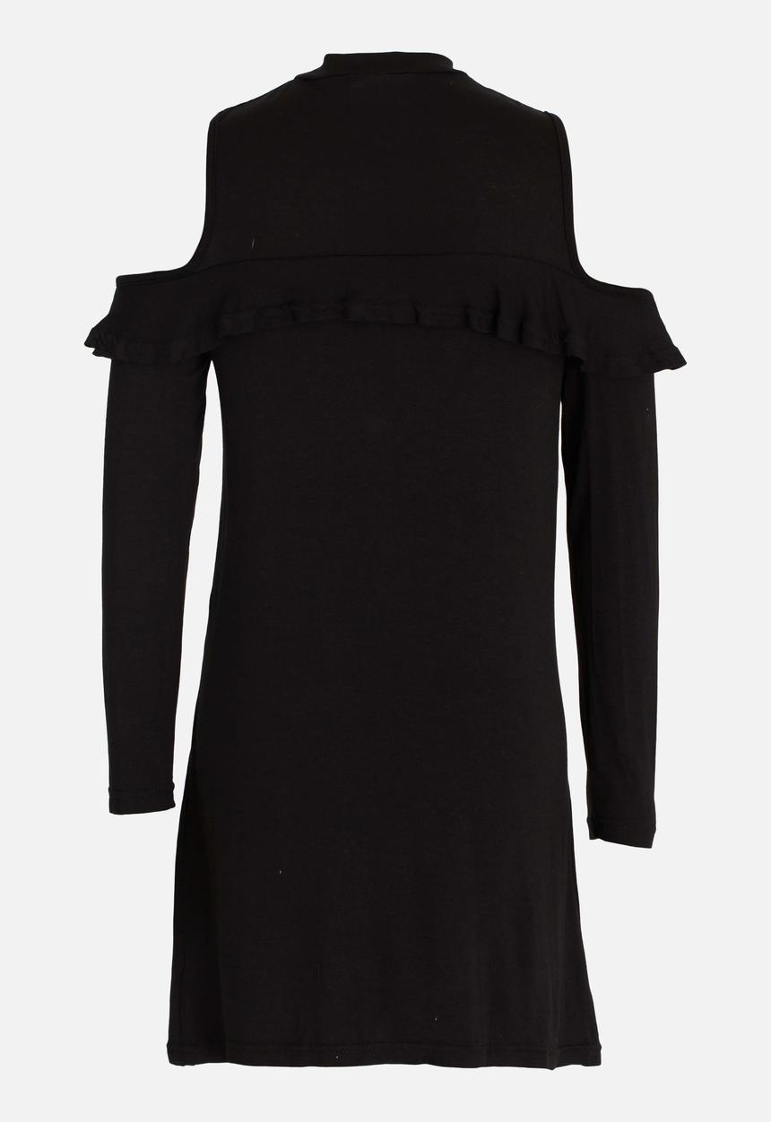 Rebel Republic - Long Sleeve Cold Shoulder Dress Black