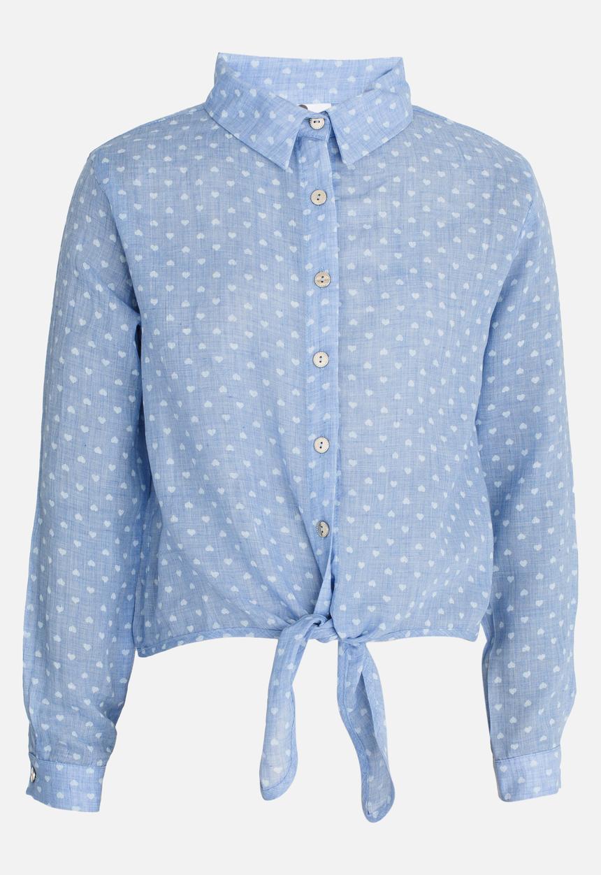 Rebel Republic - Front Tie Shirt Blue