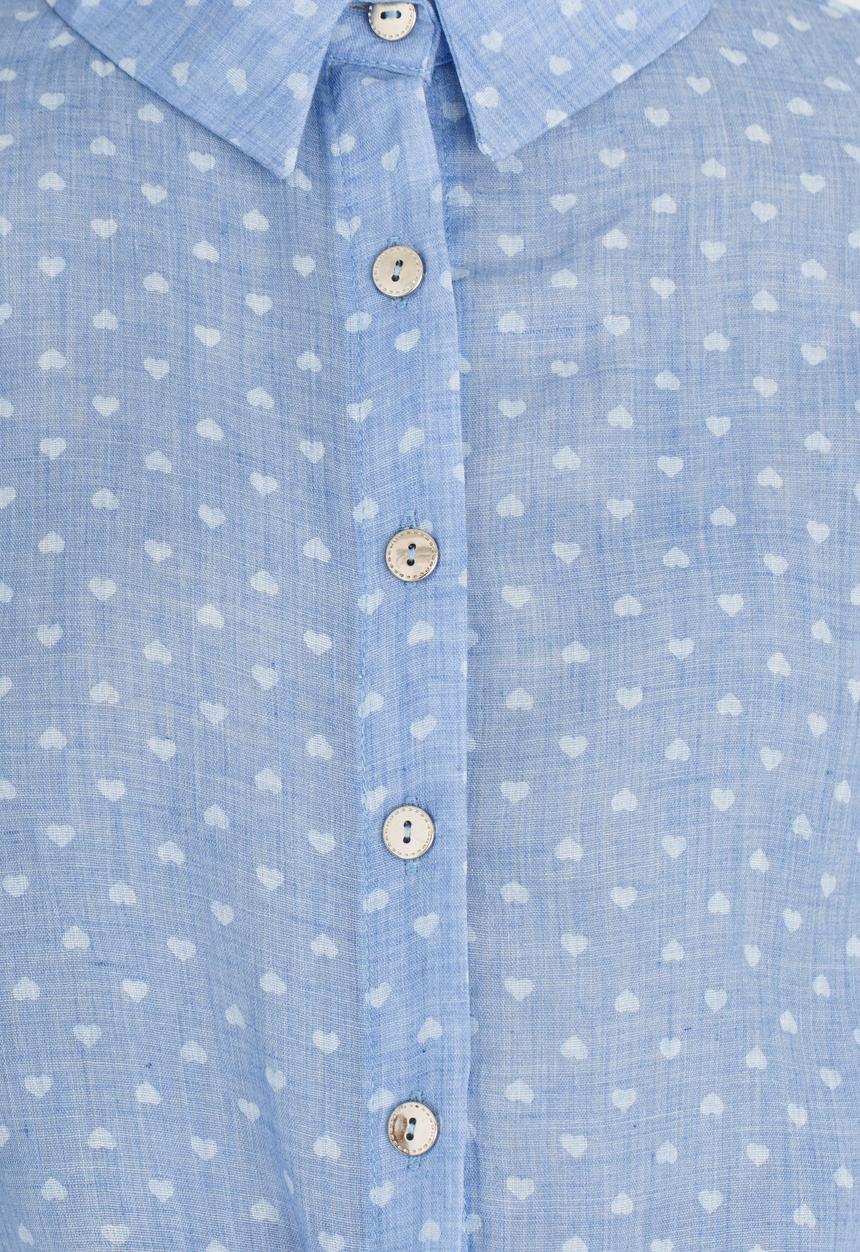 Rebel Republic - Front Tie Shirt Blue