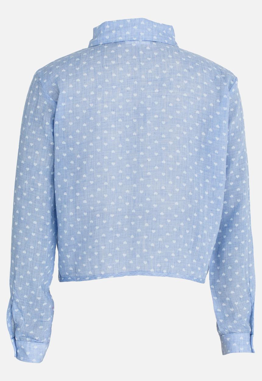 Rebel Republic - Front Tie Shirt Blue