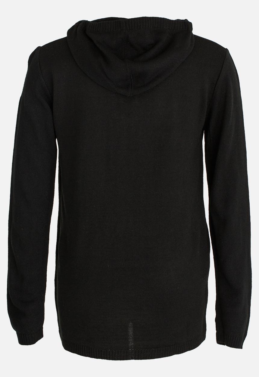 Rebel Republic - Hooded Jersey with Kangaroo Pocket Black