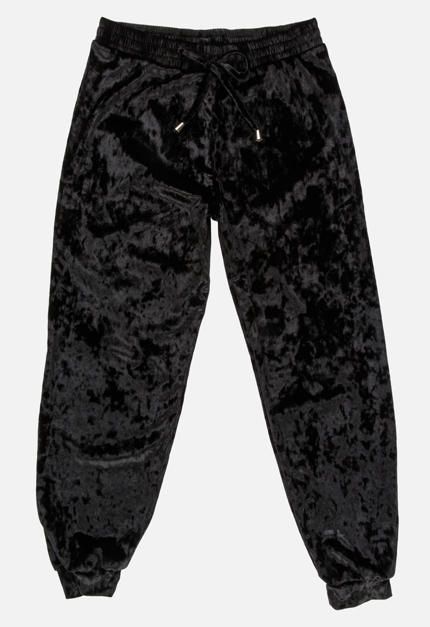 Rebel Republic - Velour Sweat Pants Black