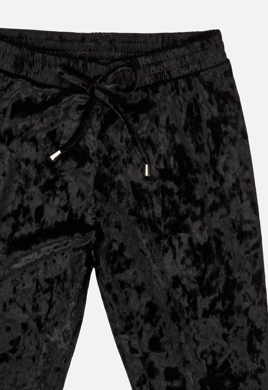 Rebel Republic - Velour Sweat Pants Black