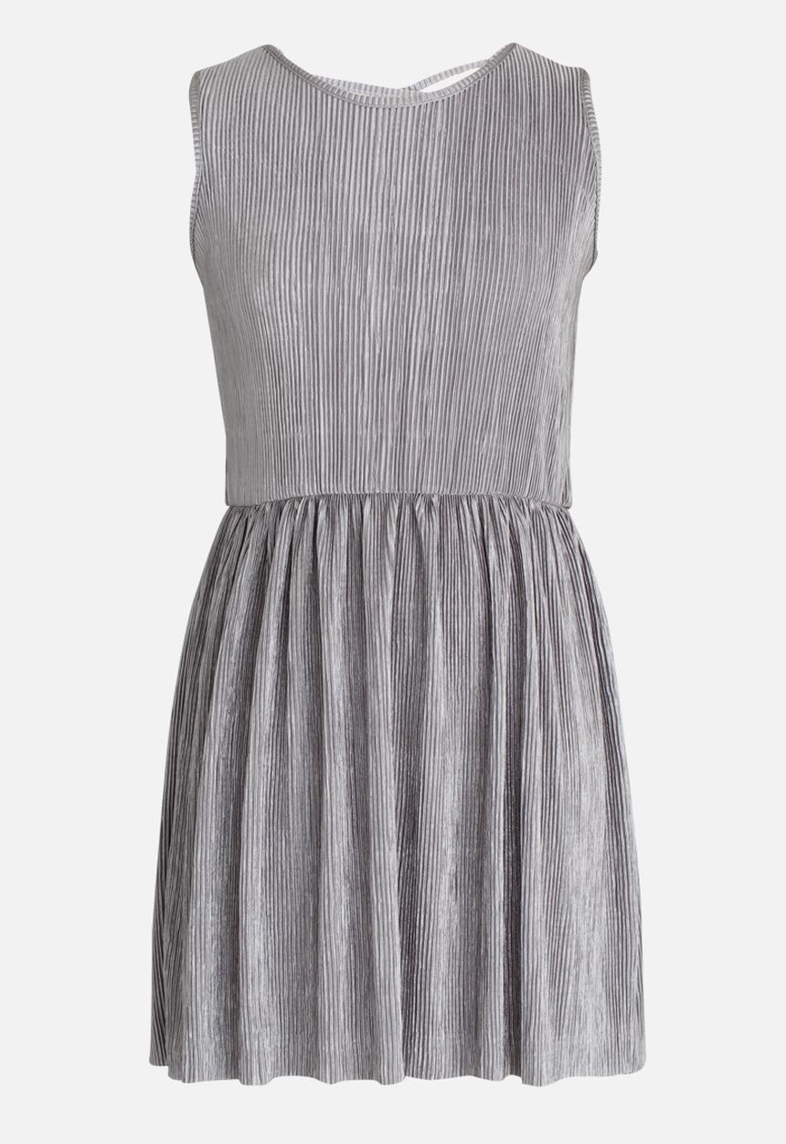 Rebel Republic - Plise Pleated Dress Silver