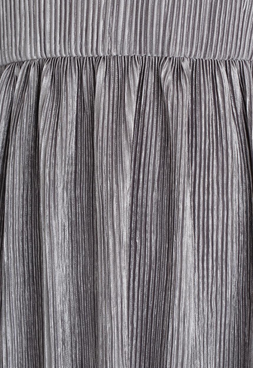 Rebel Republic - Plise Pleated Dress Silver
