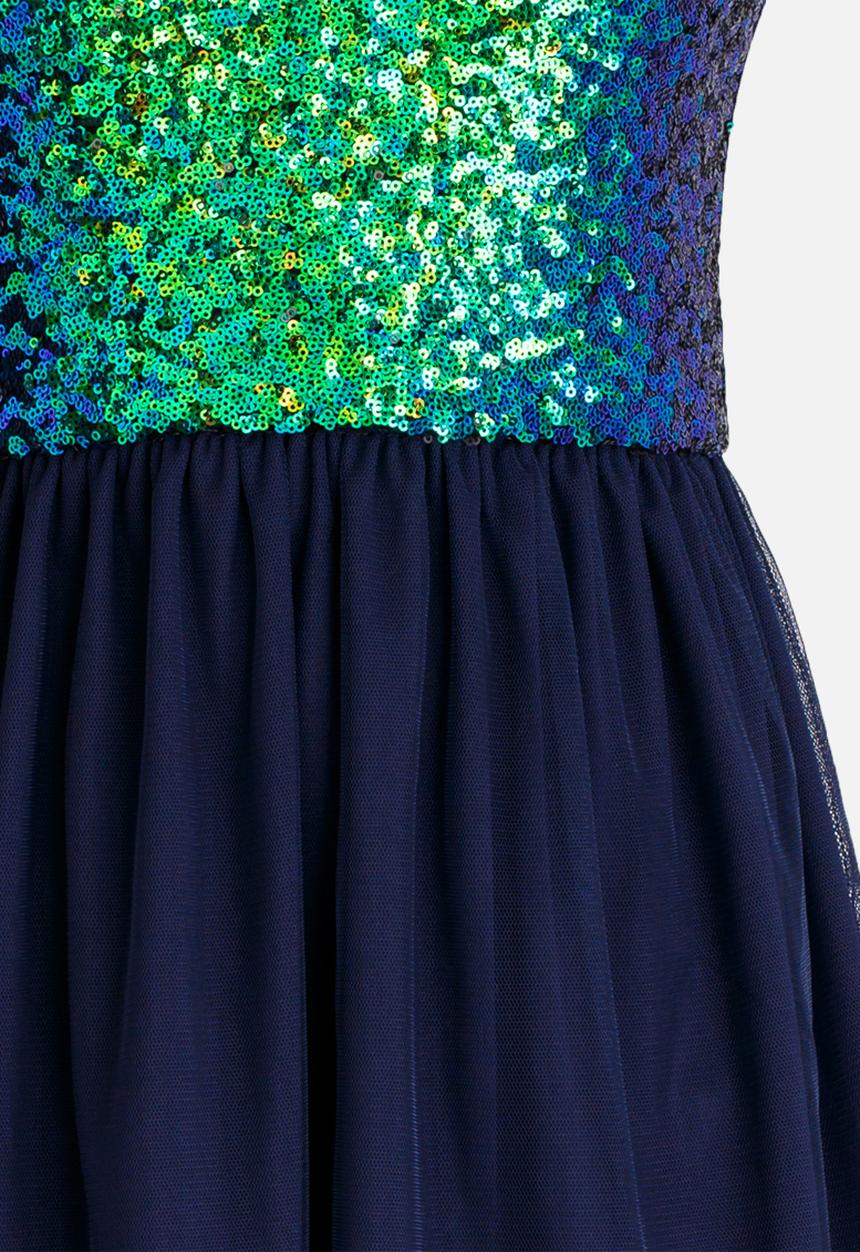 Rebel Republic - Sequin Combo Dress Navy