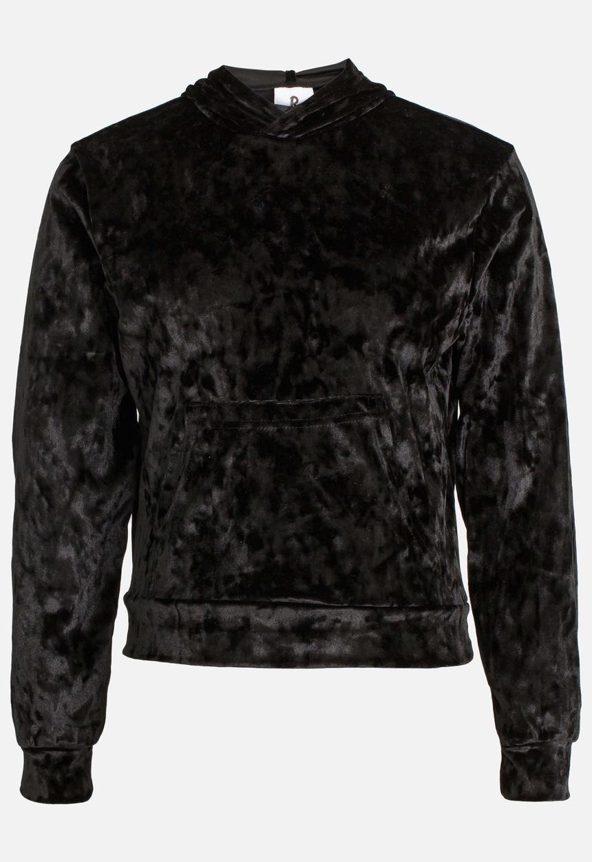 Rebel Republic - Velour Hoodie Black
