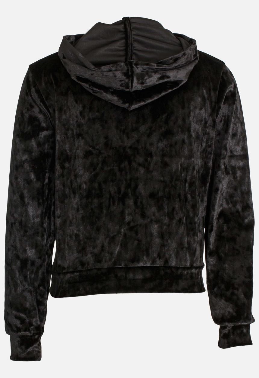 Rebel Republic - Velour Hoodie Black